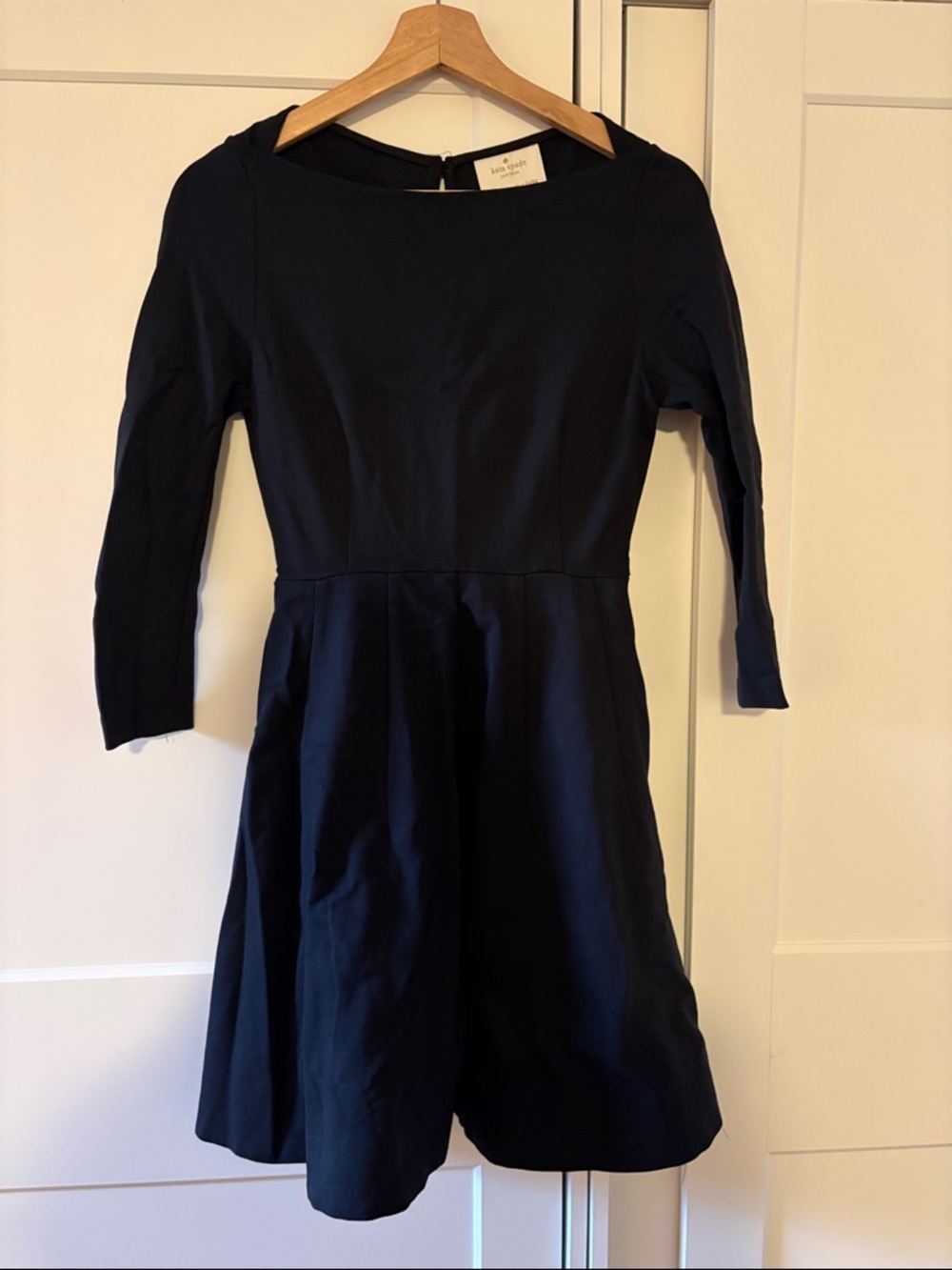 kate spade Black Three-Quarter Sleeve Fit & Flare Dress - Picture 2 of 5